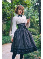 Surface Spell Gothic Striped Daily Corset Skirt